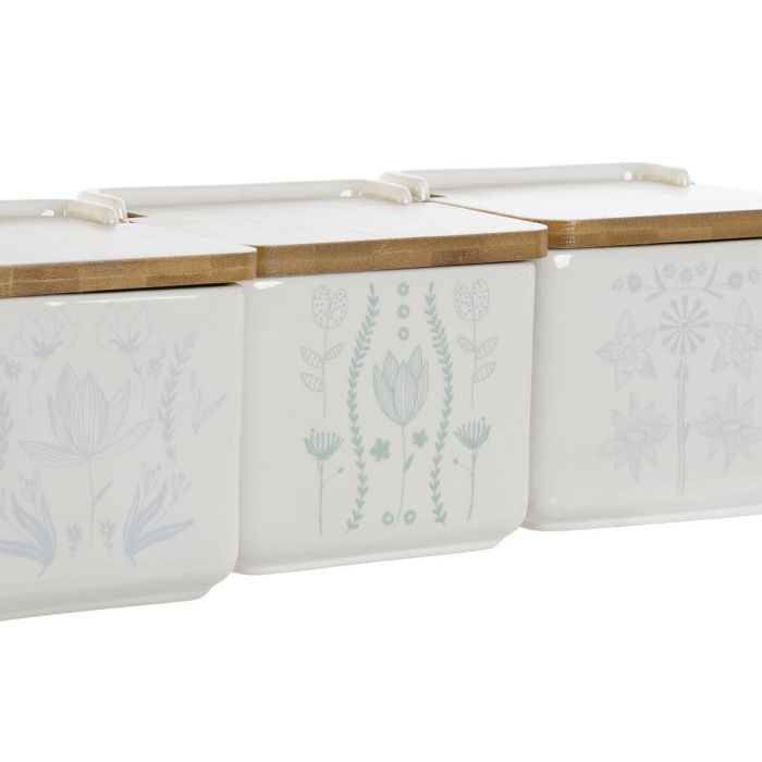 DKD Home Decor Salero Scandi de Dolomita y Bambú 750ml 14x12.5x12 cm (Juego de 3 Unidades Colores Surtidos: Verde, Azul, Lila, Blanco) 3 DKD Home Decor Salero Scandi de Dolomita y Bambú 750ml 14x12.5x12 cm (Juego de 3 Unidades Colores Surtidos: Verde, Azul, Lila, Blanco) 3