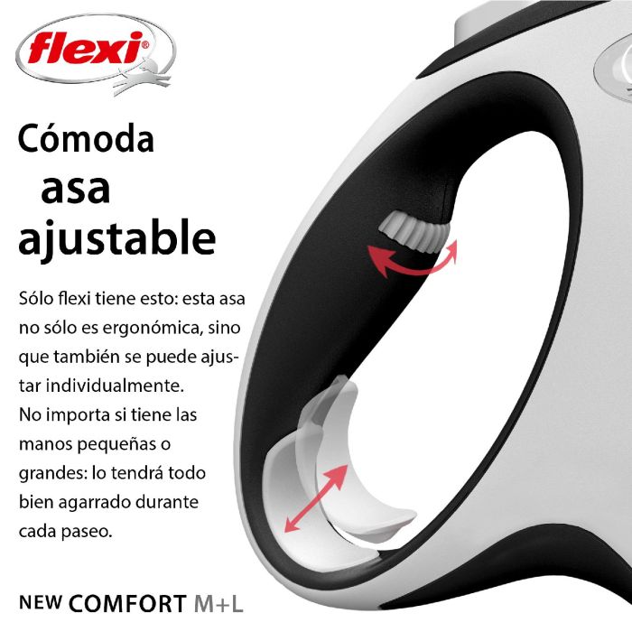 Correa Flexi New Comfort L Cinta 5M Negro 3 Correa Flexi New Comfort L Cinta 5M Negro 3
