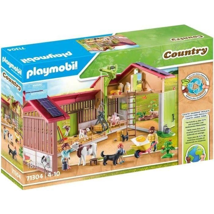 Playmobil PL71304 Granja con Paneles Solares - Set de Construcción Temática 'La Vida en la Granja'