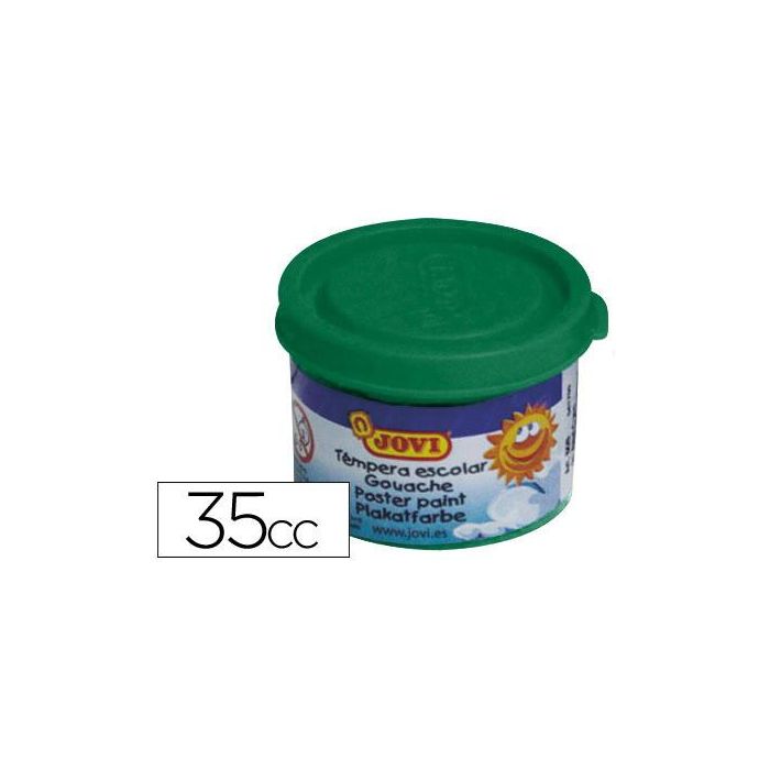 Témperas Jovi 50319 Verde oscuro Madera Papel Tela Cartulina 35 ml 5 Unidades