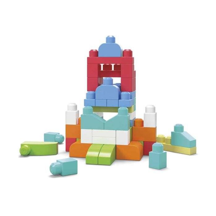 Mattel Bolsa Construccion Mega Blocks 60 Piezas Rosa