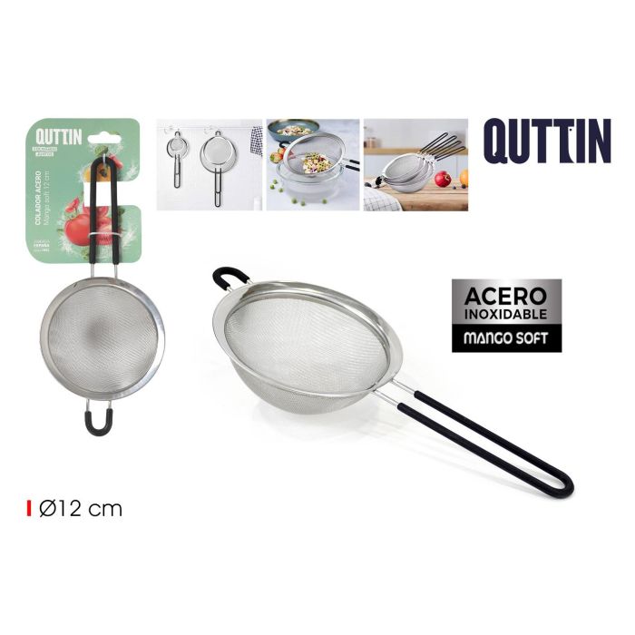 Colador de acero Quttin con mango soft, 12 cm (24 Unidades) Colador de acero Quttin con mango soft, 12 cm (24 Unidades)