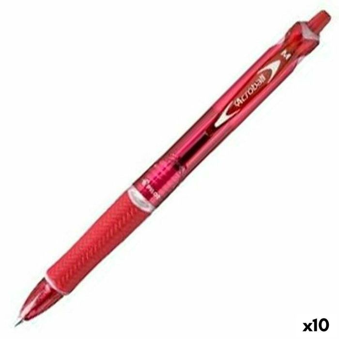 Bolígrafo Pilot Acroball Rojo 0,4 mm (10 Unidades)