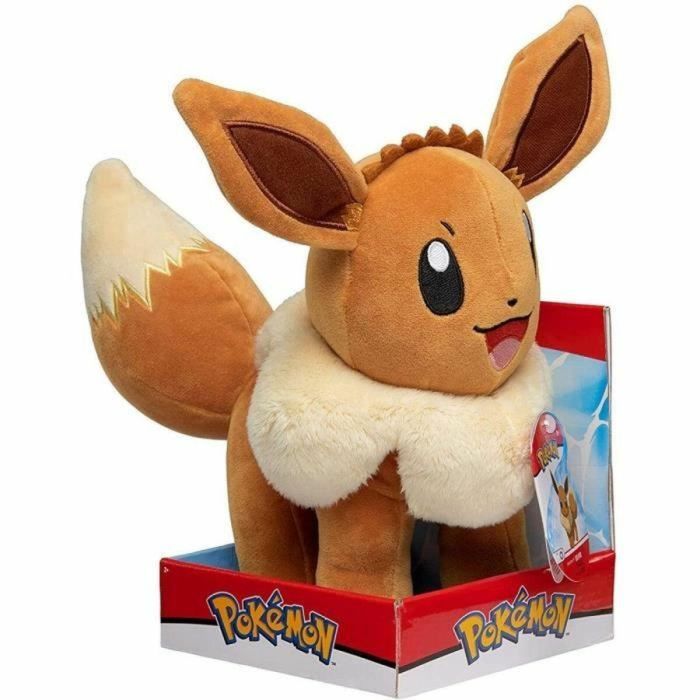 Bandai BAN3701405806965 Peluche Pokémon Eevee 30 cm, pura suavidad y ternura