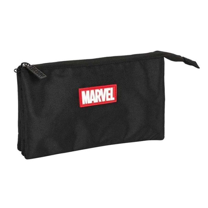 Portatodo Triple Marvel Negro (22 x 12 x 3 cm) 0 Portatodo Triple Marvel Negro (22 x 12 x 3 cm) 0