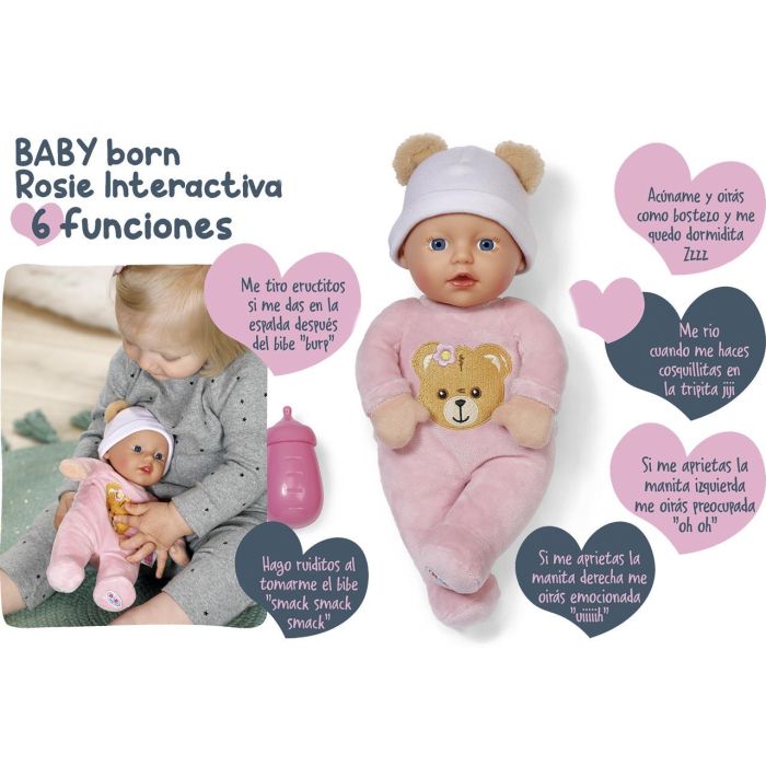 Zapf Creation Baby Born Muñeca Interactiva 6 Funciones 840481 1