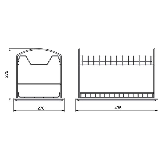Emuca Escurreplatos para encimera Suprastar, 435x270x275mm, Acero, Cromado 3 Emuca Escurreplatos para encimera Suprastar, 435x270x275mm, Acero, Cromado 3