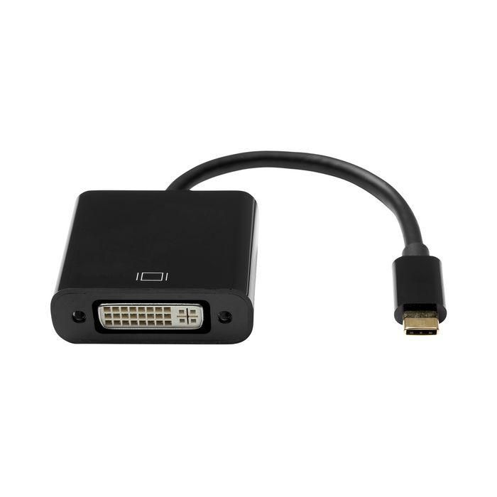 ProXtend USB-C (M) to DVI-I 24+5 (F) Adapter, Black 10CM ProXtend USB-C (M) to DVI-I 24+5 (F) Adapter, Black 10CM