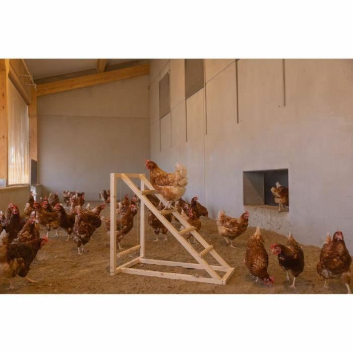 Kerbl KER4018653390924 Torre Trepadora para Gallinas con Columpio y Escalera Robusta 85 x 55 x 76 cm 1