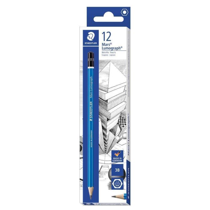 Staedtler Lápiz De Grafito Lumograph 100-3B Caja 12 Ud