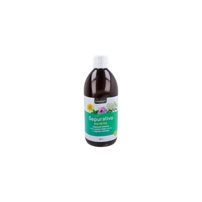 Vitalart Depurativo Bio-Detox Líquido 500ml | Hinojo y Cúrcuma | Apoyo Hepático y Eliminación Natural | Suplemento Bio