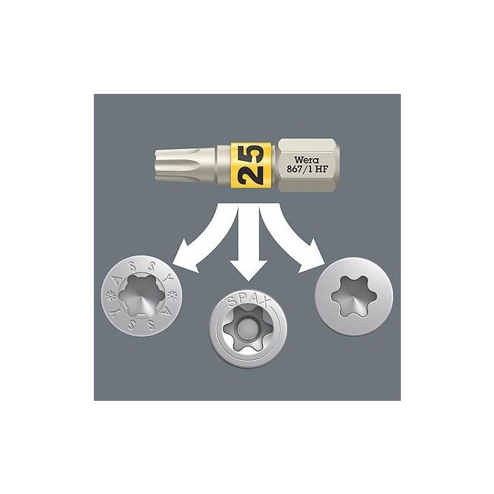 Wera 05057436001 Bit-Check 30 Wood. Juego de 29 puntas Phillips, Pozidriv y Torx. Con unidad de 1/4" 4