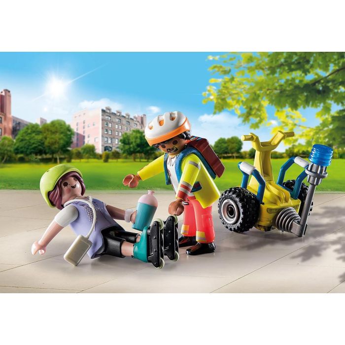 Playmobil 71257 Starter Pack Rescate Balance Racer City Life Paramédico Patinador Juguete +4 Años 3