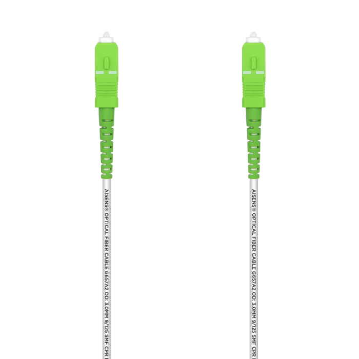 Aisens Cable Fibra Óptica Latiguillo G657A2 3.0 9-125 Smf Simplex Cpr Dca Lszh,Sc-Apc-Sc-Apc, Blanco 1.0M Aisens Cable Fibra Óptica Latiguillo G657A2 3.0 9-125 Smf Simplex Cpr Dca Lszh,Sc-Apc-Sc-Apc, Blanco 1.0M