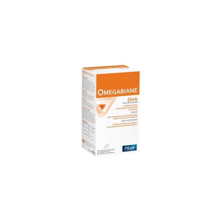 PILEJE Omegabiane DHA 80 Cápsulas. Suplemento Omega 3 para Funcionamiento Normal del Cerebro y Mantenimiento de la Visión