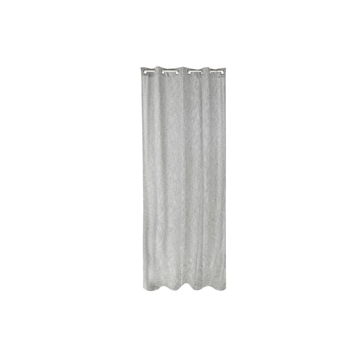 DKD Home Decor Cortina Básicos de Poliéster Gris. Medidas 270 x 140 cm. Pack de 2 Unidades.