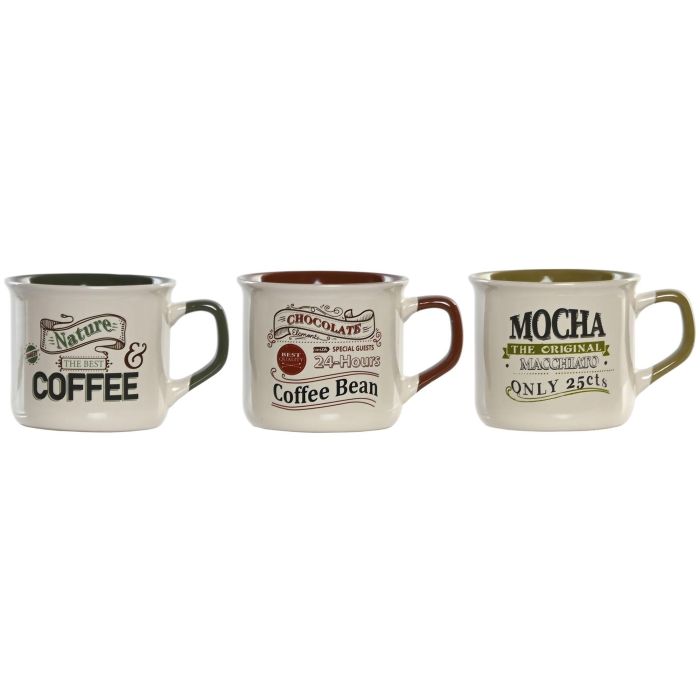 Taza Vintage DKD Home Decor Verde Blanco 8.3 x 7 x 10.5 cm (12 Unidades) Taza Vintage DKD Home Decor Verde Blanco 8.3 x 7 x 10.5 cm (12 Unidades)