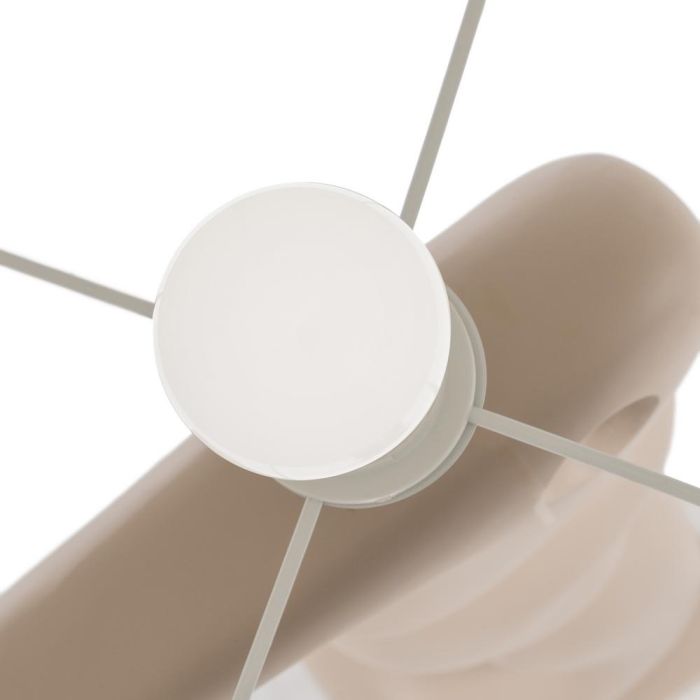 Lámpara Suelo Beige Resina Iluminación 35 X 35 X 128 cm