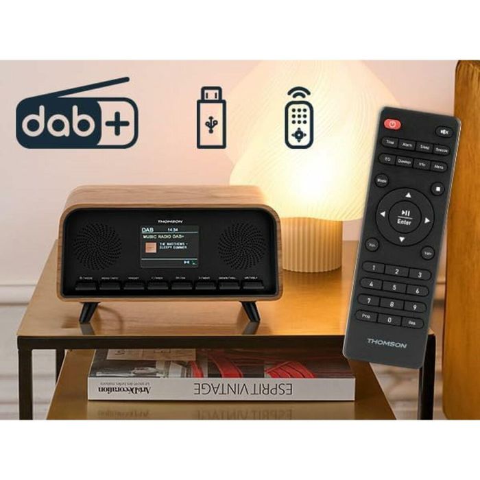 Thomson AAARZ34079 Radio Despertador Bluetooth DAB Gama Vintage Cosy 8 Thomson AAARZ34079 Radio Despertador Bluetooth DAB Gama Vintage Cosy 8