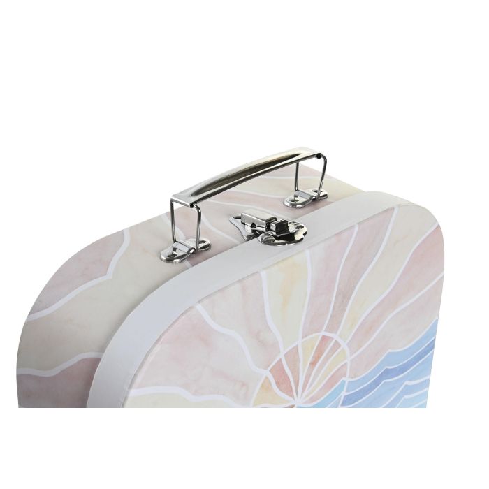 DKD Home Decor Caja Playa 23 Ambiente Kids Multicolor Set 3 Piezas 28 x 9.5 x 20 cm Carton Metal 1