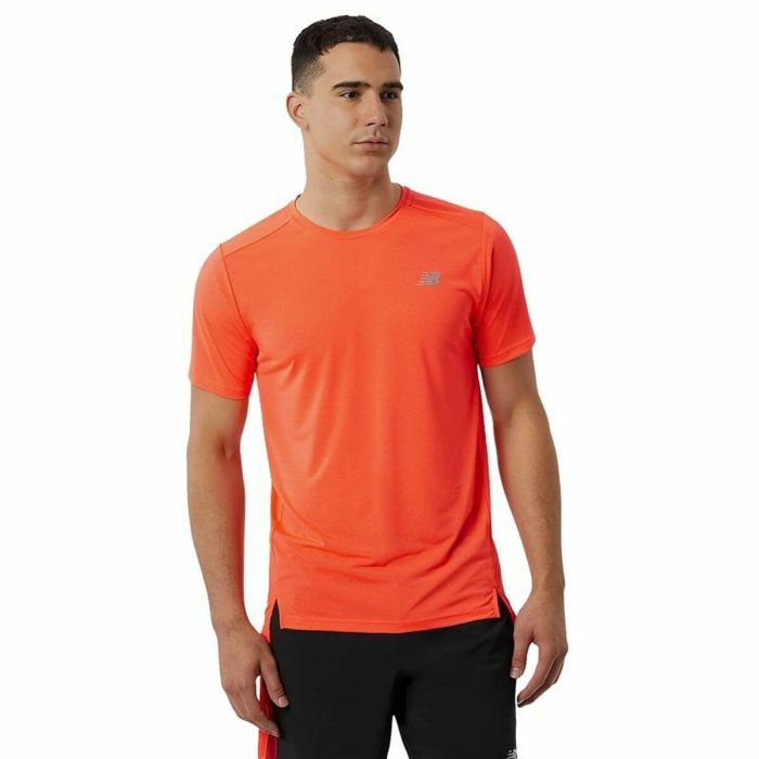 Camiseta de Manga Corta Hombre New Balance Accelerate Naranja 0 Camiseta de Manga Corta Hombre New Balance Accelerate Naranja 0