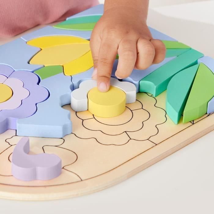 Fisher-Price-Rompecabezas de flores de madera-Rompecabezas de 37 piezas para jardín de infantes HXT97 4 Fisher-Price-Rompecabezas de flores de madera-Rompecabezas de 37 piezas para jardín de infantes HXT97 4