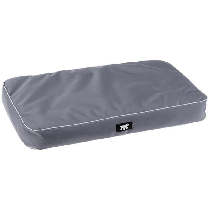 Colchón para perros - Ferplast - POLO - 65 x 40 x h 8 cm - Relleno extraíble - Gris