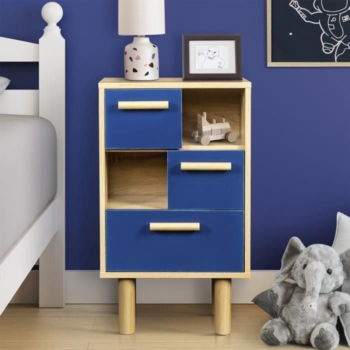 Almacenamiento con 2 puertas - Madera de pino azul - lila 1 Almacenamiento con 2 puertas - Madera de pino azul - lila 1