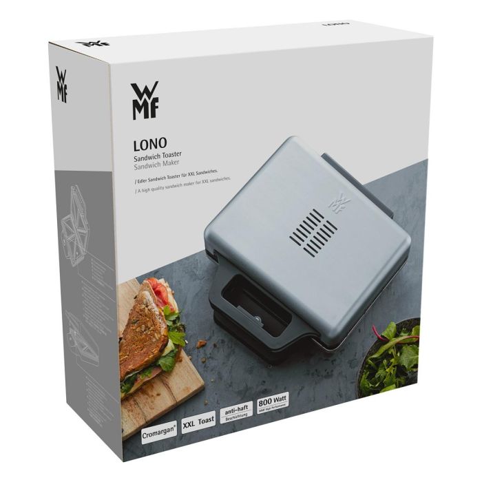 WMF 0415150011 Sandwichmaker Lono Acero Inoxidable Negro Plata 800W 2 WMF 0415150011 Sandwichmaker Lono Acero Inoxidable Negro Plata 800W 2