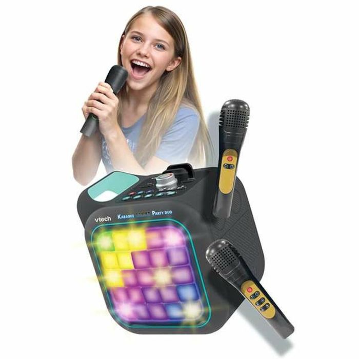 Karaoke Light Party Duo Golden Edition, Altavoz Bluetooth, 2 Micrófonos, 5 Modos Juego, Control Volumen, Luces, Sonidos, +14 Años, 35x20x27.9 cm 1 Karaoke Light Party Duo Golden Edition, Altavoz Bluetooth, 2 Micrófonos, 5 Modos Juego, Control Volumen, Luces, Sonidos, +14 Años, 35x20x27.9 cm 1