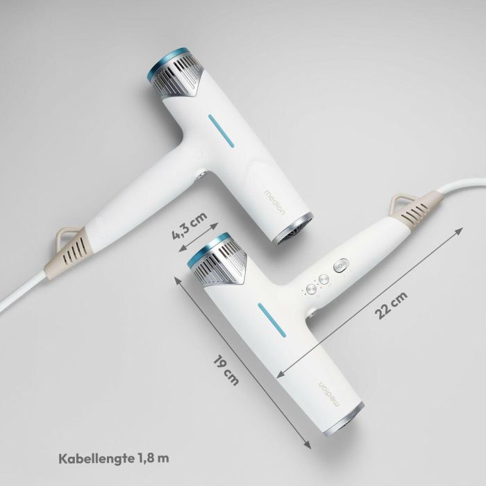 Medion MD19984 Secador de Pelo 1500W, 3 Velocidades, Temperatura 105°C, Blanco 6