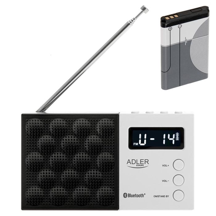 Adler Radio digital AD 1908 PLL FM Bluetooth 5.0, sintonización avanzada, 12,5 x 3 x 7 cm 4