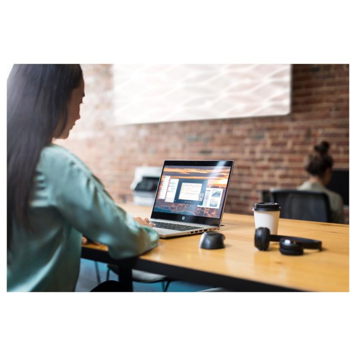 HP Ratón USB con Lector de Huella Digital, Ambidextro, USB Tipo A, Negro