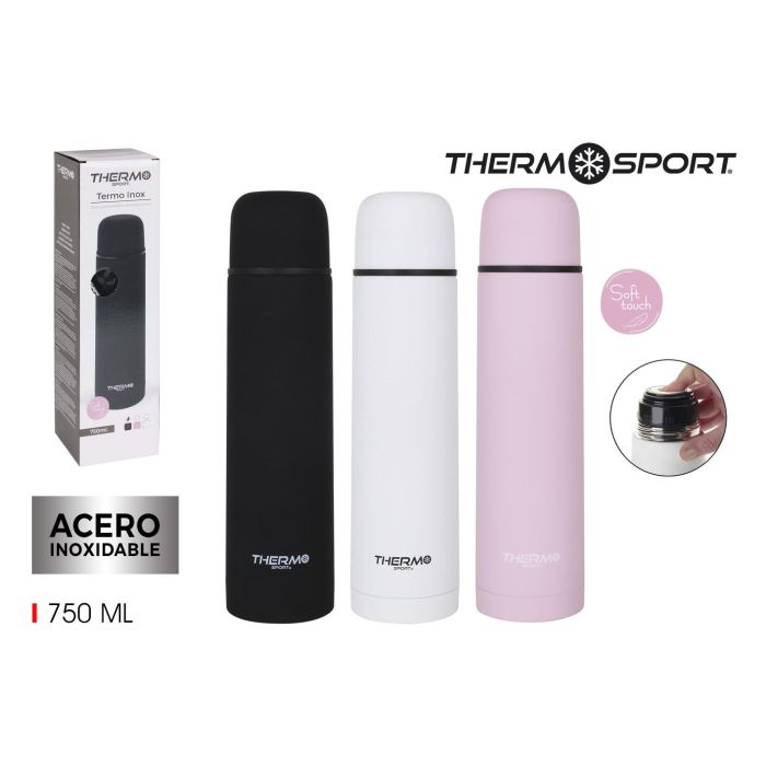 Termo Inox 750 ml Soft Touch 3-Surt - Thermosport (6 Unidades) Termo Inox 750 ml Soft Touch 3-Surt - Thermosport (6 Unidades)