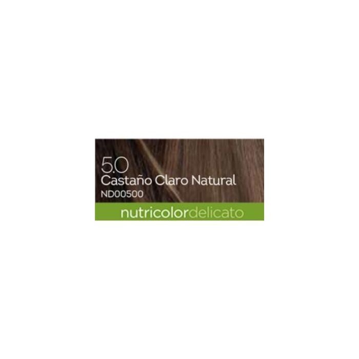 BIOKAP Tinte Castaño Claro Natural 5.0 Delicato 140ml – Nutre y cubre canas con ingredientes vegetales