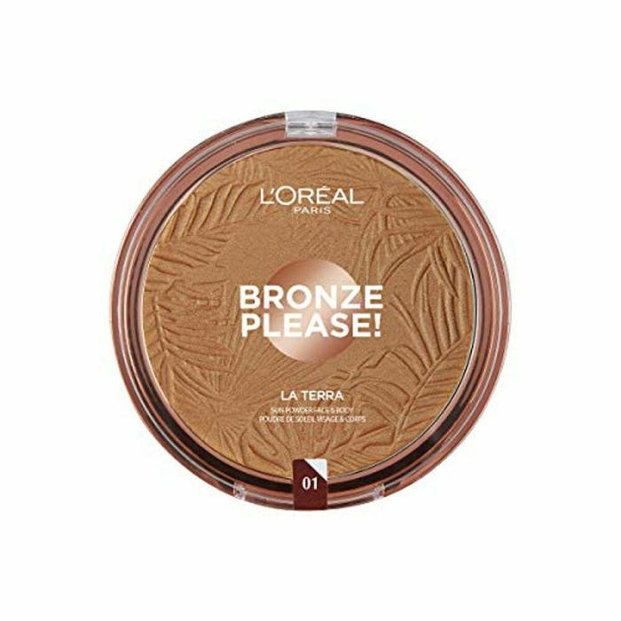 L'Oréal Paris #01-light caramel Polvos Bronceadores BRONZE PLEASE! la terra 18g - Piel Radiante, Acabado Suave y Luminosidad Natural L'Oréal Paris #01-light caramel Polvos Bronceadores BRONZE PLEASE! la terra 18g - Piel Radiante, Acabado Suave y Luminosidad Natural