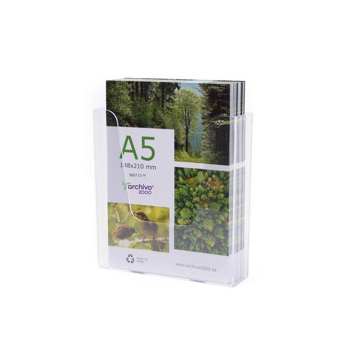 Expositor Mural Archivo 2000 Premium Antimicrobiano Sanitized A5 Vertical Cristal
