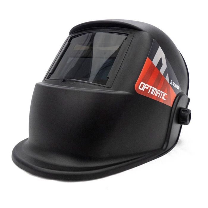 Solter Optimatic 45 Pantalla de Soldadura Automática con Filtro DIN 4/9-13, Campo de Visión 89x39 mm, Sensores de Arco, Cumple Normativa EN175/EN379
