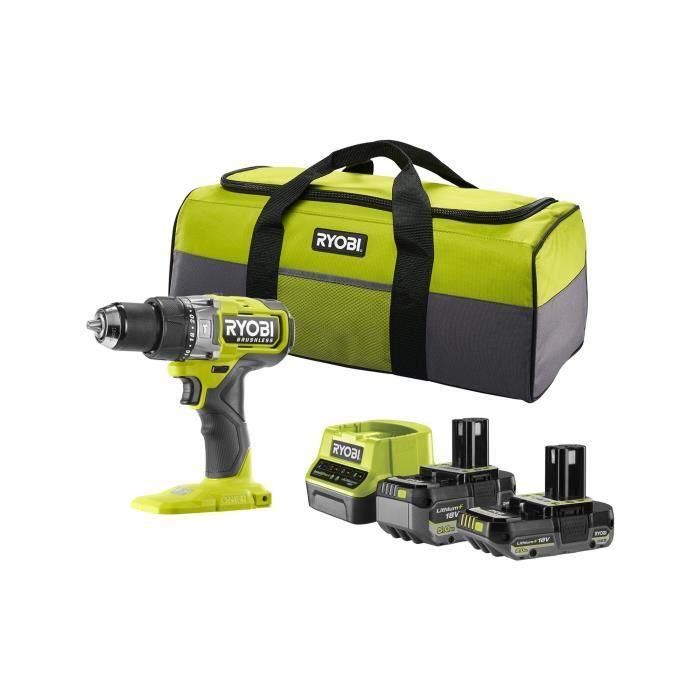 Ryobi Taladro de Impacto Sin Escobillas 18V 95 Nm con 2 Baterías - 500-2100 rpm - 7500-31500 cp/min 0 Ryobi Taladro de Impacto Sin Escobillas 18V 95 Nm con 2 Baterías - 500-2100 rpm - 7500-31500 cp/min 0