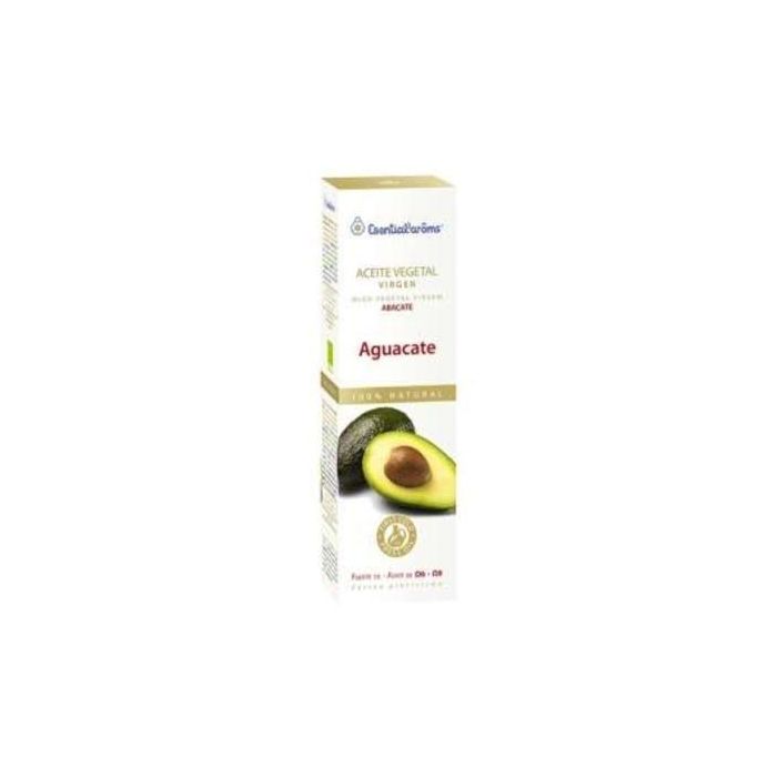 ESENTIAL AROMS Aceite Vegetal de Aguacate Virgen 100ml para Pieles Secas, Hidratante y Nutritivo