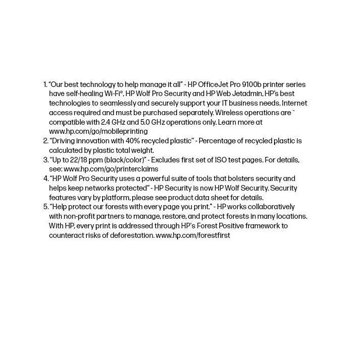 HP 5A0S3B Impresora Inyección Tinta Color Profesional OfficeJet Pro 9110B WiFi Dual Dúplex Auto 22 ppm Seguridad Wolf Pro Blanca 9 HP 5A0S3B Impresora Inyección Tinta Color Profesional OfficeJet Pro 9110B WiFi Dual Dúplex Auto 22 ppm Seguridad Wolf Pro Blanca 9