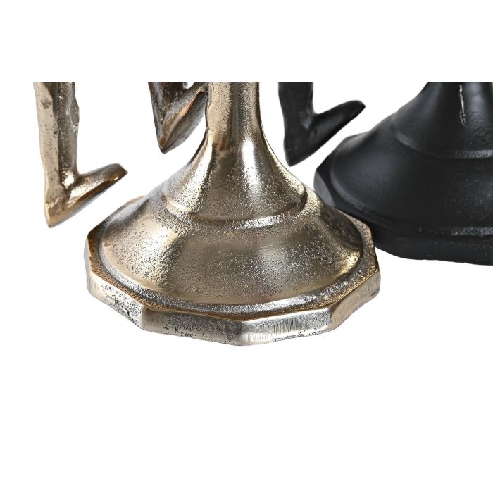 Candelabro Moderno DKD Home Decor Champan Negro 10 x 27 x 12 cm (2 Unidades) 2 Candelabro Moderno DKD Home Decor Champan Negro 10 x 27 x 12 cm (2 Unidades) 2