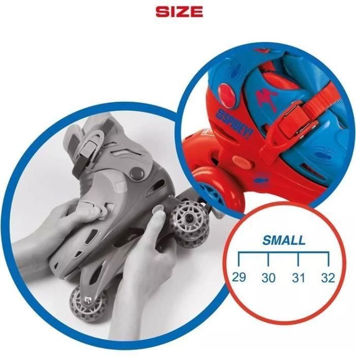 MONDO Patines en Línea 3 Ruedas '2 en 1' Spider-Man Progresivos PVC 64mm - Ideales para Aprender a Patinar 2 MONDO Patines en Línea 3 Ruedas '2 en 1' Spider-Man Progresivos PVC 64mm - Ideales para Aprender a Patinar 2