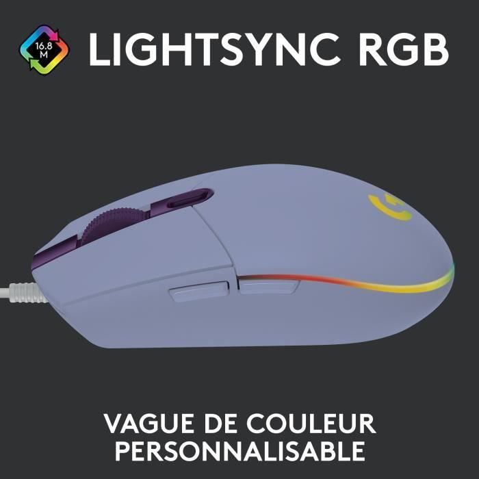 Ratón Gaming con Cable - LOGITECH G - G203 - LIGHTSYNC - RGB - Color Lila 1 Ratón Gaming con Cable - LOGITECH G - G203 - LIGHTSYNC - RGB - Color Lila 1