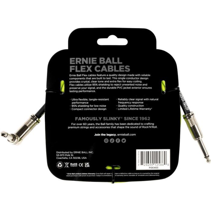Cable Eb Instrumento Flex Jack-Jack Ss 3 M - Verde 1 Cable Eb Instrumento Flex Jack-Jack Ss 3 M - Verde 1