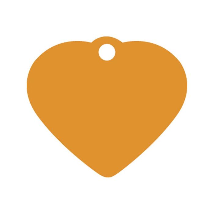 Placa identificativa para collar Imarc Heart Naranja