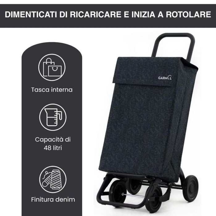 Carro de Compra Garmol 6012G5 PO Negro 3