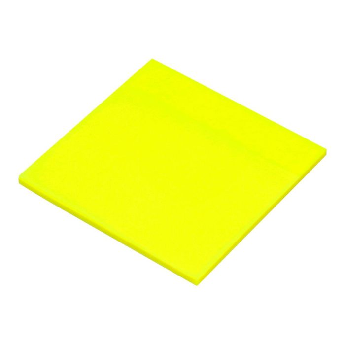 Bloc De Notas Adhesivas Quita Y Pon Q-Connect 76x76 mm Removible Plastico Translucido Amarillo Neon Con 50 Hojas 6