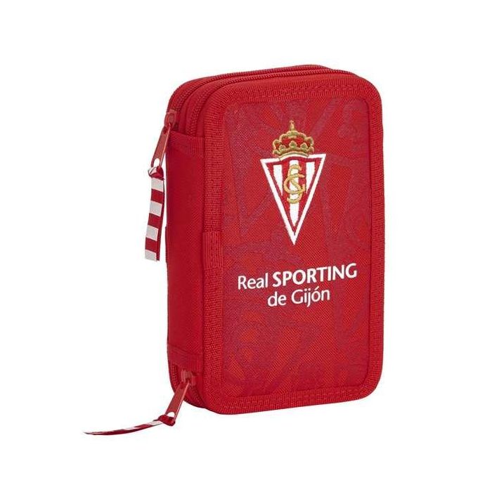 Plumier Escolar Safta Sporting De Gijon Doble Cremallera 28 Piezas 125x40x195 mm Plumier Escolar Safta Sporting De Gijon Doble Cremallera 28 Piezas 125x40x195 mm