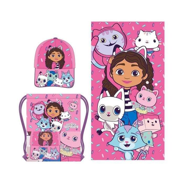 Cerdá Gabby's Dollhouse Toalla Set Saquito infantil para niños +3 años - Color Rosa 1 Cerdá Gabby's Dollhouse Toalla Set Saquito infantil para niños +3 años - Color Rosa 1